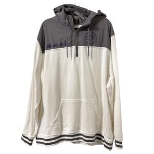 Disney Parks Hoodie Mens XXL Passport Stamp Magic Kingdom Epcot 1/4 Zip Vacation